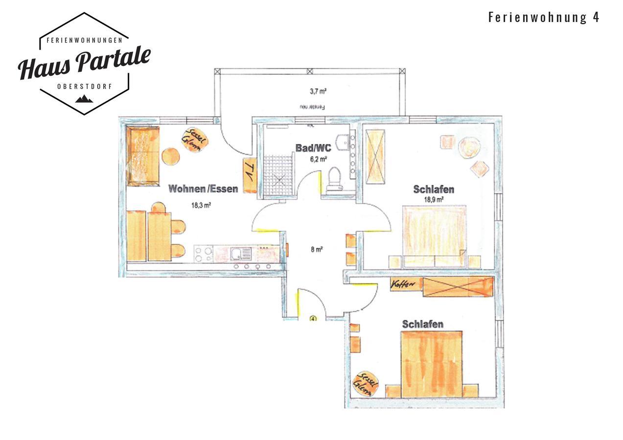 דירות אוברסטדורף Haus Partale מראה חיצוני תמונה